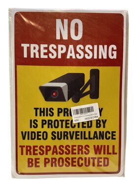 No Trespassing 12X8 Golden Era Retro Distressed Tin Sign Multi Color NEW
